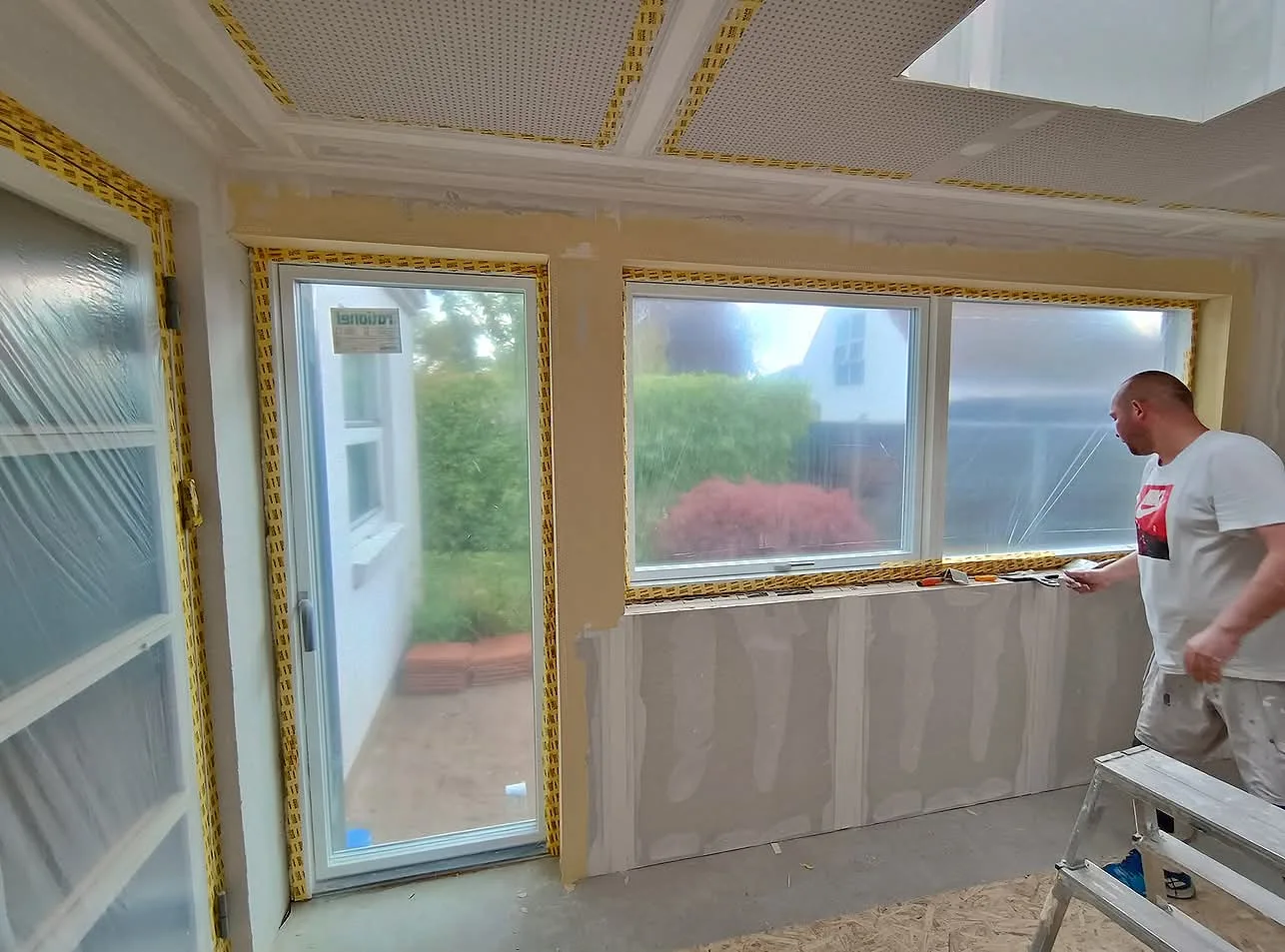 Installation af nye vinduer og glasdør